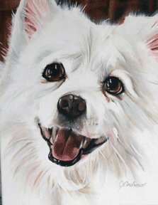black dog  painting